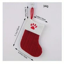 1pc, Christmas Supplies Decorative, Knitted Socks StockingsEmbroidery Candy Gift Bag Alphabet Christmas Socks Gift Bag,Scene Decor, Room Decor, Home Decor, Holiday Party DecorChristmas Decor,Christmas