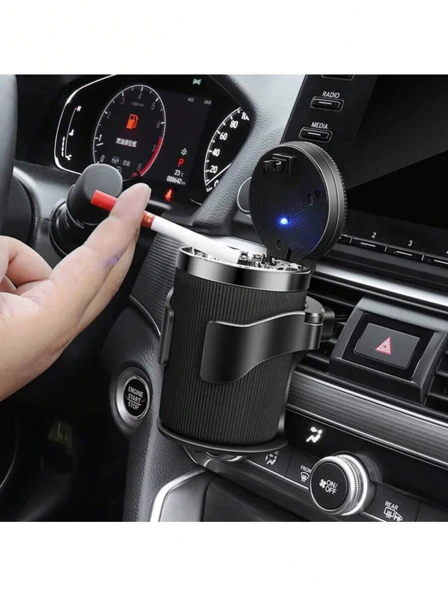 SUITU Black ClipOn Car Cup Holder, MultiFunctional Drink Holder For