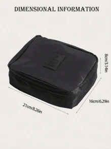 1pc Portable Polyester Toiletry Travel Bag, Daily Solid Color Detachable Large Capacity Waterproof Travel Toiletry Organizer, Ideal For Travel Storage, Makeup Bag, Travel Organization, Large Capacity Cosmetic Storage Box - Multicolor - View 8