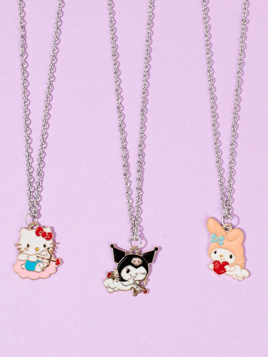 Sanrio Sanrio Hello Kitty Kuromi Melody Anhänger Halskette, 1 Stück süßer Anhänger Halskette, geeignet für den täglichen Gebrauch von Frauen
