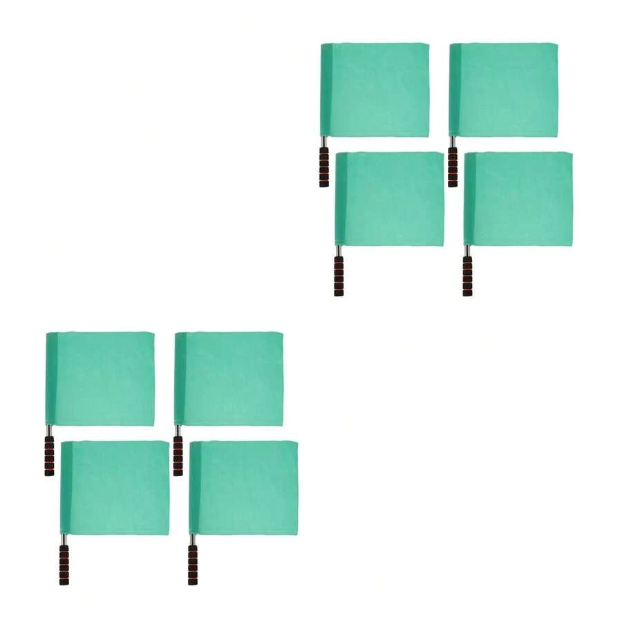 8 Pcs Track And Field Events Referee Flag Match Stainless Steel Pole