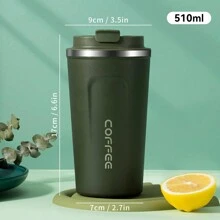 WORTHBUY 1 pezzo Bottiglia termica da 510 ml con coperchio, tazza da caffè in acciaio inossidabile 304 a doppio strato, borraccia da viaggio resistente al calore, tazza da bere portatile a tenuta stagna, mantiene acqua, latte e caffè caldi, adatta per studenti e adulti, da usare in casa, a scuola, in ufficio, per sport, picnic, campeggio e in auto - Multicolore - Visualizzare 25