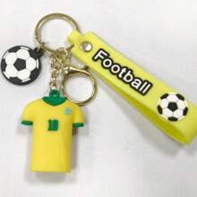 1 peça/2 peças Chaveiro Modelo de Camisa de Futebol Moda, Presente para Fã de Esportes Casual, Adequado para Namorado Presentes de Natal/Dia dos Namorados, Acessórios de Carro, Encantos de Bolsa, Acessórios de Bolsa Escolares, Góticos Fofos Y2k, Porta-Crachás