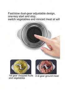 Picador De Alimentos Moedor De Carne Mixer Elétrica Processador Cozinha Casa Alho 220V 2L ou 3L