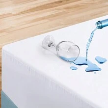 Fama Waterproof Queen Mattress Protector Cover Zipper 40cm Height - trắng - Xem 7