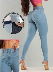 Women's Super Skinny Shaping Pants Lift Shapes Butt - 淺藍色 - 查看 8