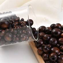 10-300入組6/8/10/12/14/16/18/20mm木製散珠,天然原木珠子,適用於製作古典特色手鐲、項鍊、耳環、鑰匙扣等diy首飾 - 咖啡棕 - 查看 7