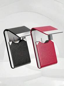 Business Card Box, Card Box, PU Business Card Holder - Multicolor - View 3