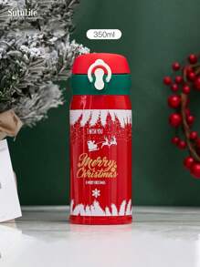 1 pieza, Taza de agua de acero inoxidable, portátil, botella de agua, aislamiento térmico y frío, regalo para hombres y mujeres para volver a la escuela