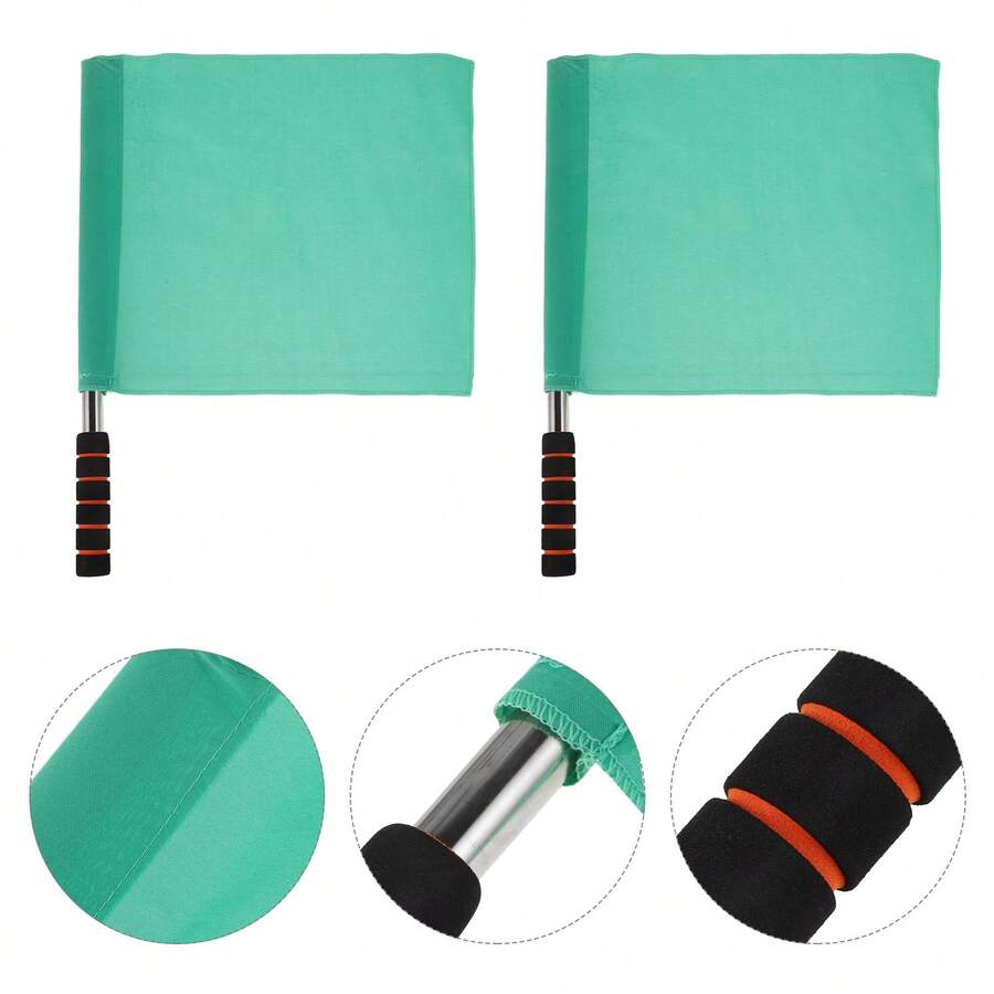 8 Pcs Track And Field Events Referee Flag Match Stainless Steel Pole