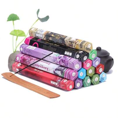 20 Sticks/Box India Incense Stick, Citronella Jasmine Sandalwood Grapes Vetivert Royal Lavender Ganesh Honey Suckle Incense Of The Angels Angelica HoneyRose,Room Decor,Incense Burner Accessories(Burning Time Is About 35-50 Minutes) Gifts Birthday Graduation
