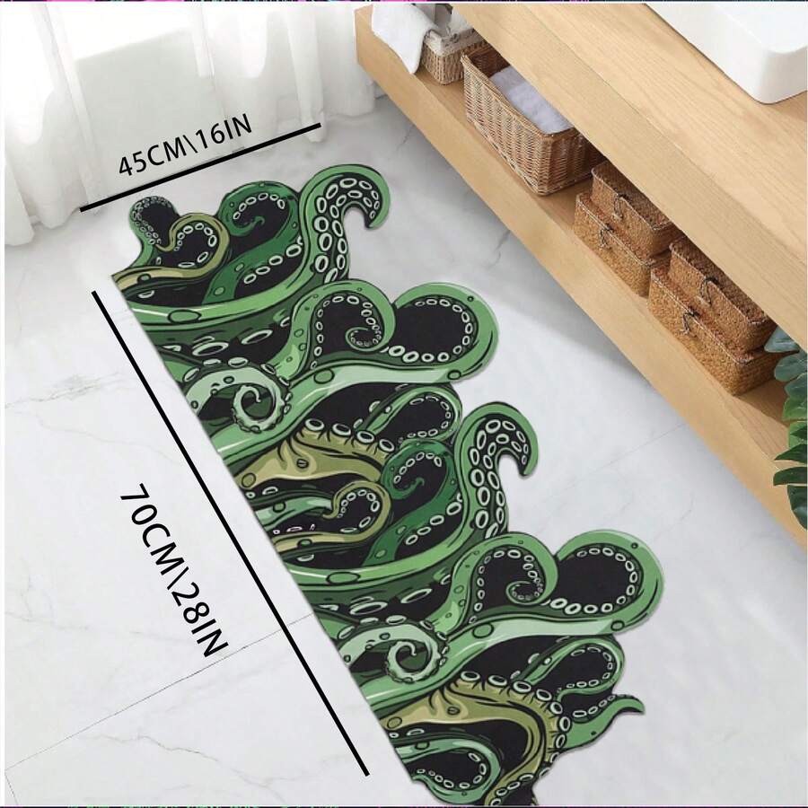 1PC Bathroom Pad,Unique OctopusShaped Diatomaceous Earth Rug Non