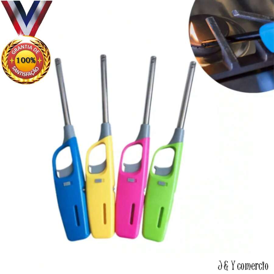 Sets 1 Or 4 Pcs Stove Lighter Oven Candle Barbecue Fireplace Practical - 4個打火機(顏色隨機) - 查看 1