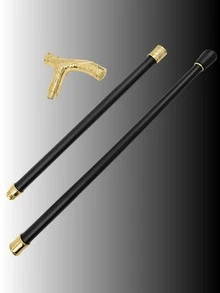 1 件多色 T 链条纹花卉藤蔓图案魔术师手杖金属材料两节可拆卸休闲波西米亚风格万圣节道具角色扮演舞蹈表演权杖优雅高端复古英国绅士手杖适合日常使用是一件很棒的礼物 - 彩色 - 查看 11
