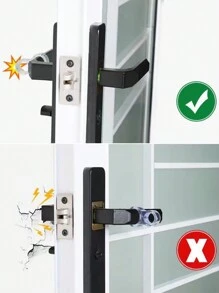 2 miếng chắn tay nắm cửa, chặn cửa êm, vỏ bảo vệ tay nắm cửa, đệm - Trong sáng - Xem 6