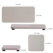 Set Of 4 Water Absorbent Diatomite Tray, Diatomaceous Earth Kitchen Soap Dish, Hand Soap Holder, Water Absorbing Stone Used For Plants & Toiletries In The Modern Home Home Bathroom Decor Fall Decor Back To School - Multicolor - View 14