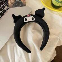 1pc Sanrio Cute Animal Ear Headband - Sweet Style Cartoon Headband - Solid Color Hair Accessory - Comfortable Wide Hairband - Suitable For Makeup And Face Wash,Hairband,Hair Hoop Headbands