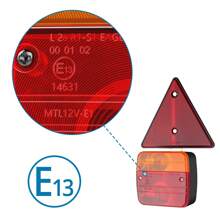 AUTOUTLET 2 X Rear Lights E11 Magnetic Triangular Reflector Bracket Rear Lights With 7.5M Long Cable And 7 Pin Connector Suitable For Trailer Camper Van Truck - Magnetic + Triangle - View 7