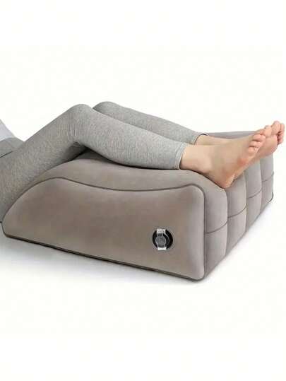 1pc Inflatable Leg And Knee Support Cushion, Elevating Pillow, Wedge Pillow, Gently Raises Legs, Relaxes Muscles, Relieves Swelling, Portable Inflatable Wedge Pillow, Suitable For Sleep, Sports, Camping, Vacation, Travel, Can Also Be Used As Eye Mask, Sleep Mask.