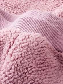 mini bala 男童女童羊毛休闲裤毛绒儿童长裤 - 紫紅 - 查看 6