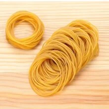 100/300/500根超弹力细黄色橡皮筋，直径：43毫米（1.69英寸），宽度：1毫米（0.039英寸） - 黃色 - 查看 5