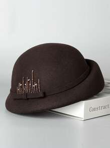 Vintage French Hat For Women, Curled Brim Bucket Hat, Fashion Bucket Hat, Winter - A - View 8