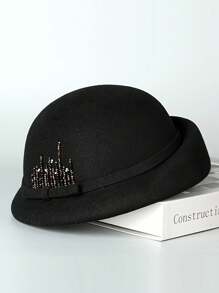 Vintage French Hat For Women, Curled Brim Bucket Hat, Fashion Bucket Hat, Winter - A - View 9