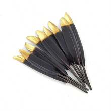20Pcs Artificial Black Feathers Crafts DIY Handmade Home Accessories Plime Carnival Headwear Party Plumas Jewelry Making Wedding Decoration - Multicolor - View 15