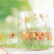 1卷胶带，珍妮的花园系列，精致清新的植物和花朵，花园篱笆主题胶带贴纸，剪贴簿用品，装饰笔记本，相框，手机壳，水杯，垃圾桶，文具盒，DIY个性化拼贴画 - 彩色 - 查看 5