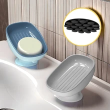 1个多功能壁挂式皂盒 | 浴室厨房 | 带吸盘，可360°旋转，带沥水功能 | 可拆卸皂盒 | 可选配起泡器（适用于浴室和厨房）浴室配件 - 彩色 - 查看 10