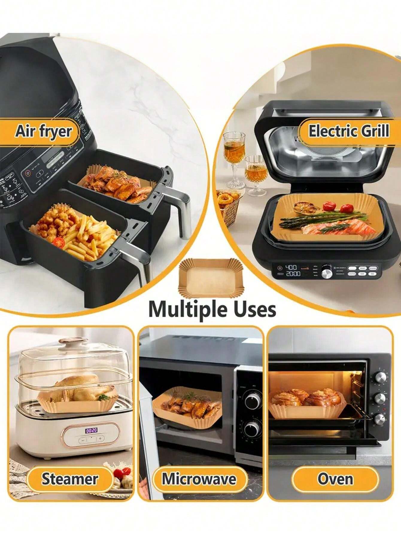 50pcs Disposable Air Fryer Parchment Paper Liners, Air Fryer