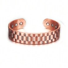 Pure Copper Magnetic Bracelets For Men Women Adjustable 15.5mm Wide Cuff Bangles Vintage Health Energy Magnet Jewelry
