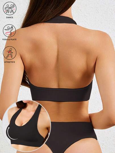 Women Backless Push Up Bra Workout Running Yoga Fitness Sports Bra Light Sport Women Bras Bralettes Top Ribbed Back Crop Sports Tank Top Lingerie Underwear Women Bra For Women Yoga Basic ﻿
