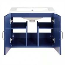 24" Floating Wall Mounted Bathroom Vanity With White Porcelain Sink And Soft Close Doors