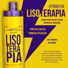 Progressiva Orgânica Sem Formol Hidralize 1l - Escova Progressiva Sem Formol - Liso Perfeito - Roxo - Visão 3