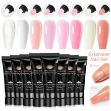 8pcs Poly Gel Nail Kit, Pink Clear Polygel , Quick Builder Gel Extension Nail Kit With Slip Solution, Nail Forms, Nail Brush Tools Acrylic Nail Extensions Kit Manicure Kits Nail Supplies ,Perfect For Beginners Nail Art Diy Home Salon Gifts For Women - Multicolor - View 4