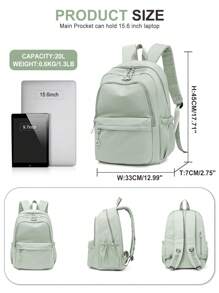 女士笔记本电脑背包适合 14/15 英寸笔记本电脑，大容量女士笔记本电脑背包，经典休闲背包大学背包轻便书包适合男孩女孩，女孩背包书包适合初中高中，青少年儿童背包，防盗 15.6 英寸笔记本电脑背包工作包旅行背包书包电脑包礼物适合男士女士