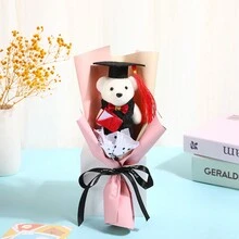1 pieza Ramo de oso de peluche de dibujos animados, regalo del Día del Maestro para el profesor, regalo de temporada de graduación para estudiantes universitarios - Multicolor - Ver 6