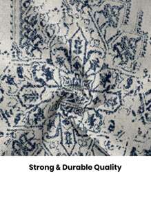 1 Stück Kissenbezug im Boho-Stil, dekoratives Kissenüberzug mit Muster, blauer Teppich Leinen Landhaus Sofa Couch Outdoor Kissenbezug, 45x45cm (ohne Kissenfüllung)