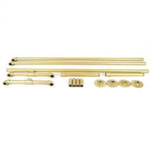 YUNRUX Coat Rack Metal Tube 150x110x40cm Heavy-Duty Gold Clothes Rack With Shoe Rack, Wardrobe Clothes Rail Freestanding Wardrobe Gold-White Clothes Rack - Gold - View 5