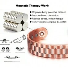 Pure Copper Magnetic Bracelets For Men Women Adjustable 15.5mm Wide Cuff Bangles Vintage Health Energy Magnet Jewelry