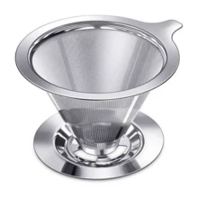 可重复使用的不锈钢咖啡茶过滤器 - prata - 查看 3