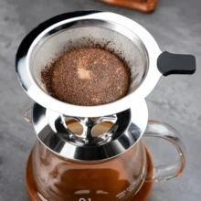 可重复使用的不锈钢咖啡茶过滤器 - prata - 查看 2