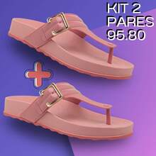 Women's Platform Sandal With PVC And Rhinestone Strap Comfortable And Lightweight - HOA HỒNG-ROSE - Xem 1