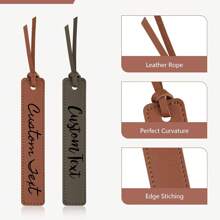Marcapáginas de cuero personalizados hechos a mano, marcadores de página de cuero genuino personalizados para lectores, amantes de los libros, escritores, accesorios, de vuelta a la escuela, multifuncionales, ornamentales, reutilizables, modernos, coloridos, lindos, vintage, de dibujos animados, kawaii, personalizados, únicos, personalizados, trabajadores, clientes, estudiantes, para negocios/trabajo/oficina, para la escuela, marcapáginas personalizados, fácil comodidad