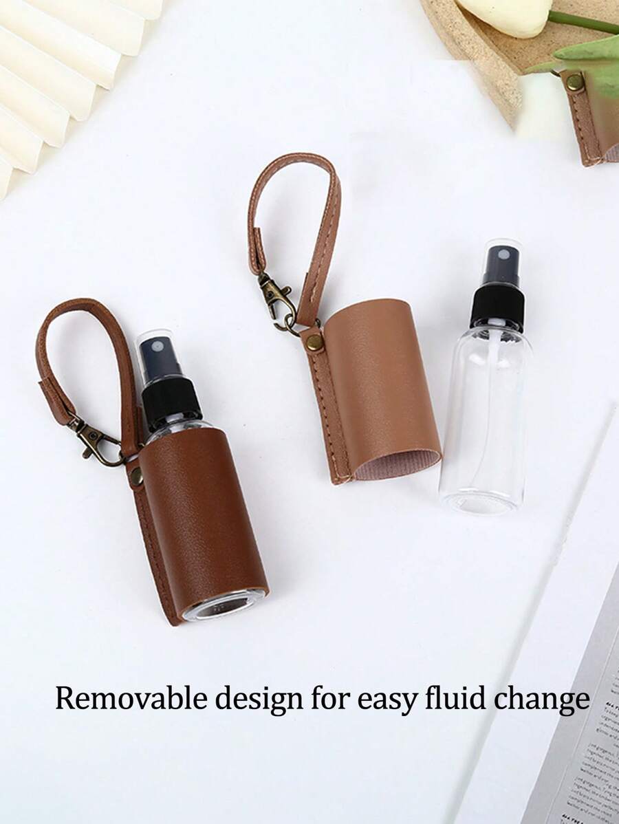 2.03 Fl Oz/60ml Refill Bottle, Portable Hanging Sprayer Bottle With Case, Suitable For Hand Sanitizer, Perfume, Spray Bottle, Clear Empty Bottle, Travel Perfume Container, Travel Essential, Gift For Travelers, School Supplies, Holiday Camping Accessories, Mini Perfume For Women, Beach Perfume - Multicolor - View 1