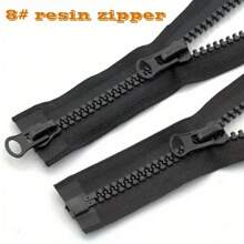 5 Pcs Meetee 8# Resin Zippers Close-End Open-End Long Auto Lock Zip For Coat Bags Tent Zipper Repair Sewing Accessory - 8# Resin - View 5
