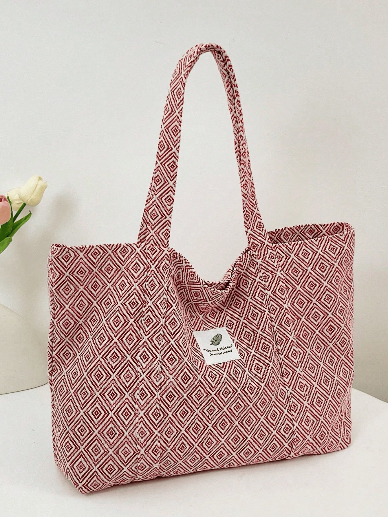 Printed Fabric Bag, Vacation, Leisure, Shopping, One Shoulder Tote Bag