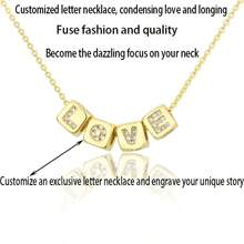 Spersonalizowany naszyjnik, DIY europejski i amerykański modny prosty wisiorek angielski naszyjnik z literą wisiorek