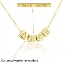 Spersonalizowany naszyjnik, DIY europejski i amerykański modny prosty wisiorek angielski naszyjnik z literą wisiorek